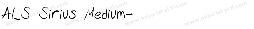 ALS Sirius Medium字体转换